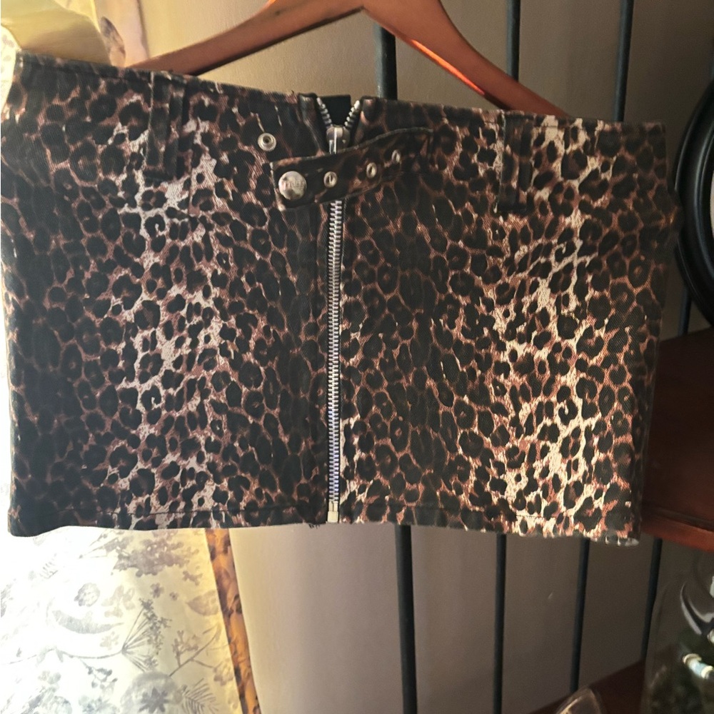 Tripp NYC Brown and Black Pencil Mini Skirt Night Out